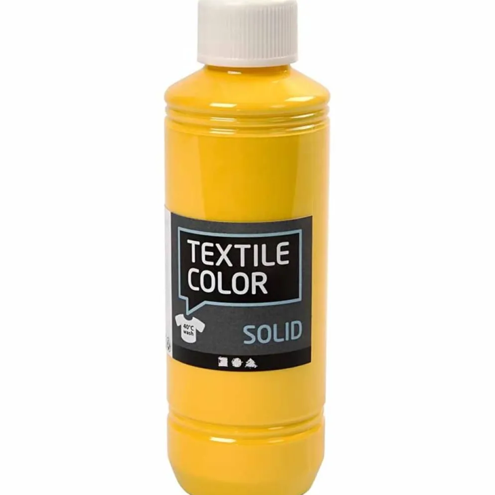 Solid textilfärg, täckande, gul, 250 ml/ 1 flaska