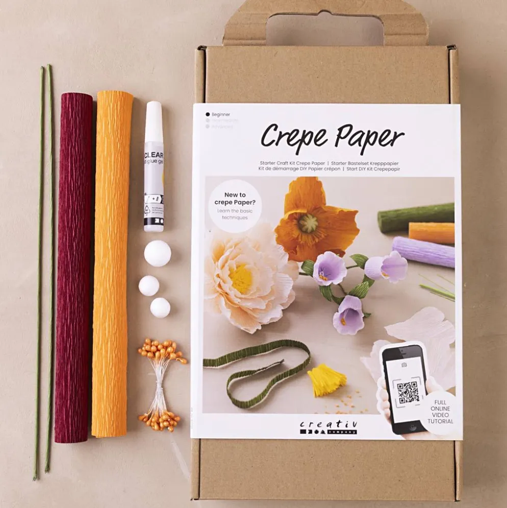 Start DIY Kit Kräppapper, mixade färger, 1 förp.