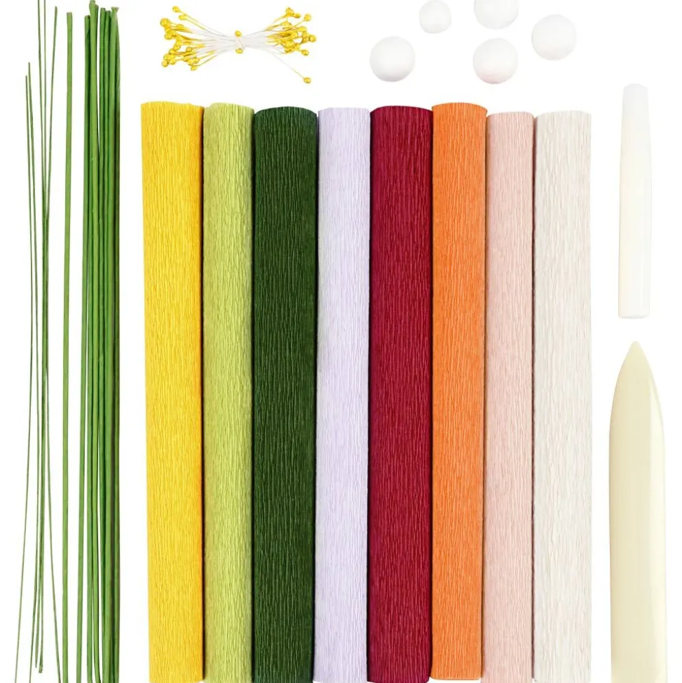 Start DIY Kit Kräppapper, mixade färger, 1 förp.