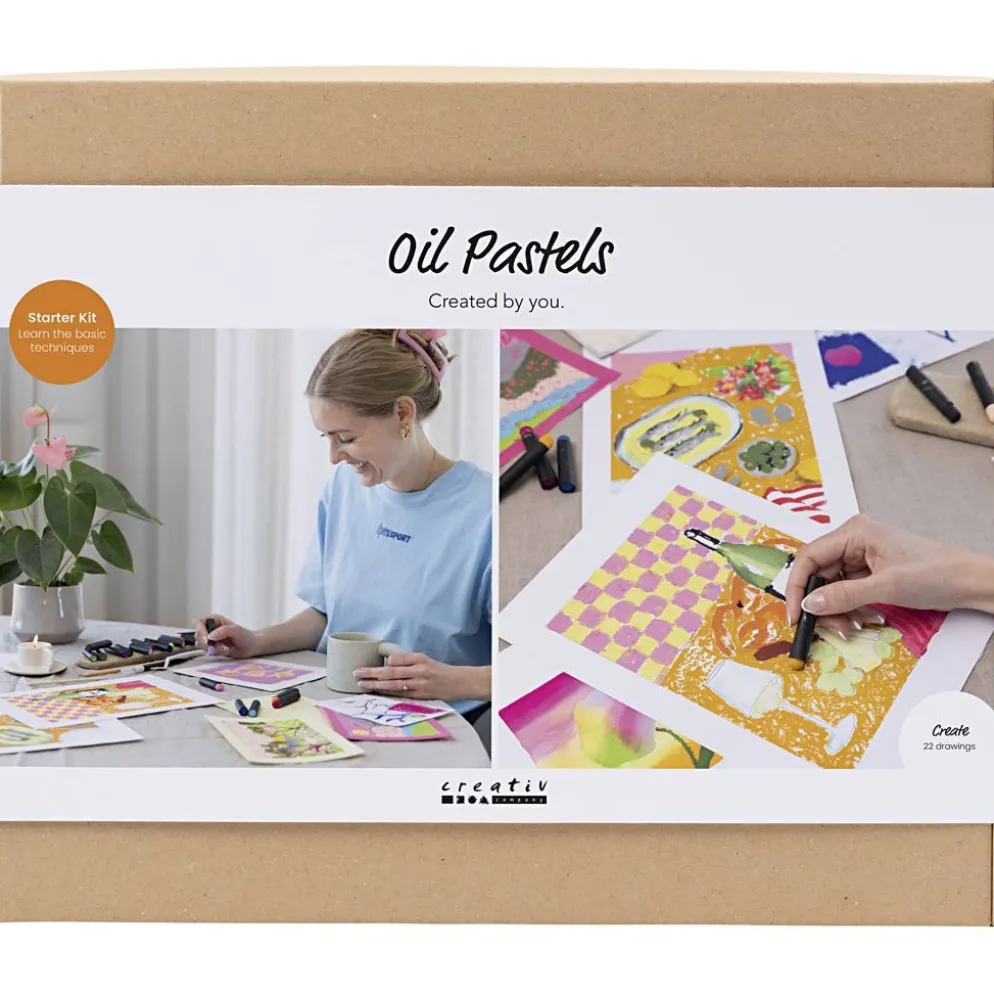 Start DIY Kit Oljepastell, mixade färger, 1 förp.