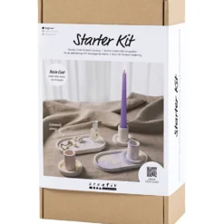 Start DIY Kit Resingjutning, Ljusstakar och brickor, blå, ljusrosa, vit, 1 förp.