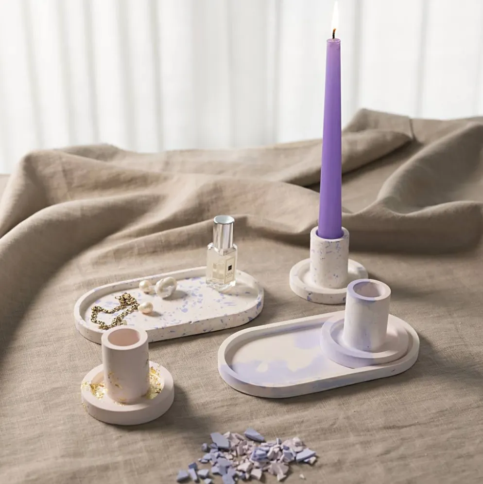 Start DIY Kit Resingjutning, Ljusstakar och brickor, blå, ljusrosa, vit, 1 förp.