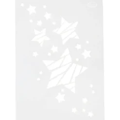 Stencil, stjärnor, A4, ark 210x297 mm, 1 st.