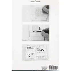 Stencil, 5 stora motiv, ark 12,5x17,5 cm, 1 ark
