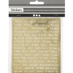Stickers, ark 10x11,5 cm, guld, 4 st./ 1 förp.