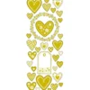 Stickers, hjärtan, ark 10x24 cm, ca. 33 st., guld, 1 ark