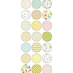 Stickers, pastell, B: 30 mm, ark 10x23 cm, ca. 21 st., 1 ark