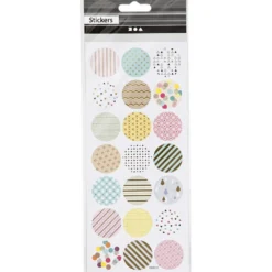 Stickers, pastell, B: 30 mm, ark 10x23 cm, ca. 21 st., 1 ark