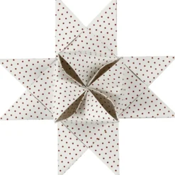 Stjärnstrimlor, L: 100 cm, Dia. 18 cm, B: 40 mm, röd, vit, 40 strimlor/ 1 förp.