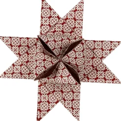 Stjärnstrimlor, L: 100 cm, Dia. 18 cm, B: 40 mm, röd, vit, 40 strimlor/ 1 förp.