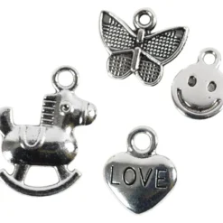 stl. 10-20 mm, flera designer, silver, 12 st./ 1 förp.
