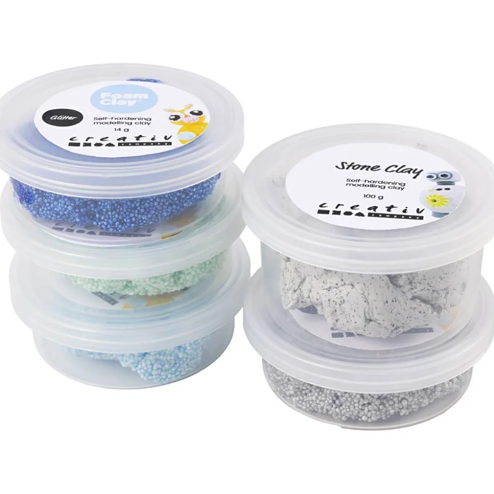 Stone Clay Mix, blå/grön harmoni, 1 förp.