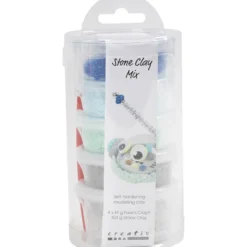 Stone Clay Mix, blå/grön harmoni, 1 förp.