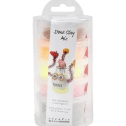 Stone Clay Mix, röd/orange harmoni, 1 förp.
