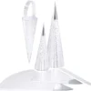 Strutar, H: 18+28 cm, 120 g, silver, vit, 3 st./ 1 förp.