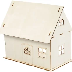 Sätt-ihop-själv dockhus, H: 25 cm, stl. 18x27 cm, 1 st.
