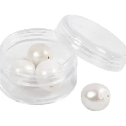 Sötvattenspärlor, Dia. 13-14 mm, Hålstl. 0,8 mm, Längsgående perforering, pärlemor, 4 st./ 1 förp.