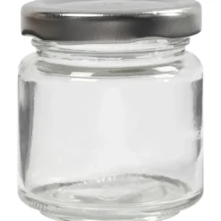 Syltburkar, H: 6,5 cm, Dia. 5,7 cm, 100 ml, transparent, 12 st./ 1 förp.
