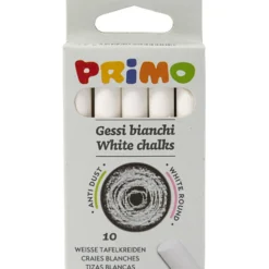 Tavelkritor, L: 8 cm, Dia. 10 mm, vit, 10 st./ 1 förp.