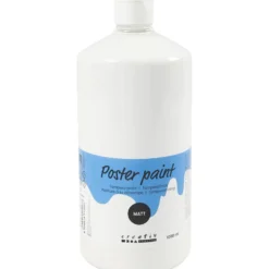 Temperafärg Matt, vit, 1000 ml/ 1 flaska
