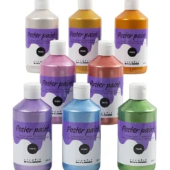 Temperafärg Pärlemor, mixade färger, 8x300 ml/ 1 förp.