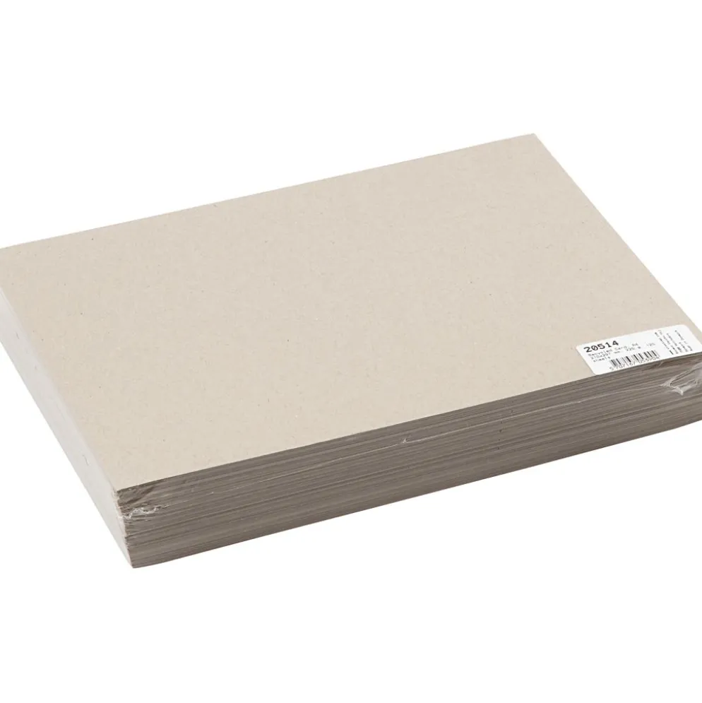 Återvunnen Kartong, A4, ark 210x297 mm, 225 g, grå brun, 125 ark/ 1 förp.