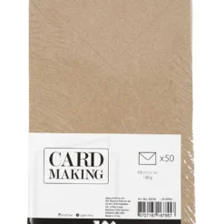 Återvunnet kuvert, kuvertstl. 11,5x16 cm, 120, natur, 50 st./ 1 förp.