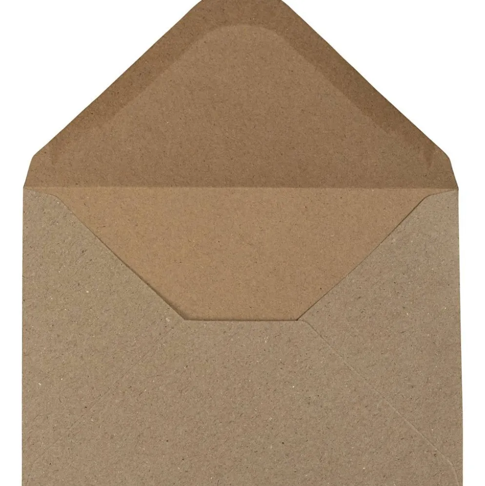 Återvunnet kuvert, kuvertstl. 11,5x16 cm, 120, natur, 50 st./ 1 förp.