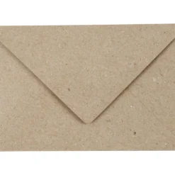 Återvunnet kuvert, kuvertstl. 7,8x11,5 cm, 120 g, natur, 50 st./ 1 förp.