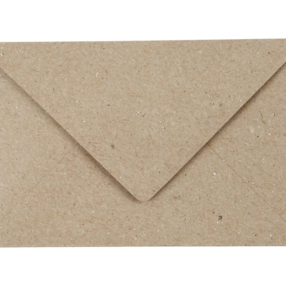 Återvunnet kuvert, kuvertstl. 7,8x11,5 cm, 120 g, natur, 50 st./ 1 förp.