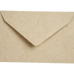 Återvunnet kuvert, kuvertstl. 7,8x11,5 cm, 120 g, natur, 50 st./ 1 förp.