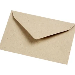 Återvunnet kuvert, kuvertstl. 7,8x11,5 cm, 120 g, natur, 50 st./ 1 förp.