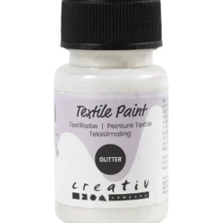 Textilfärg, glitter, transparent, base, 50 ml/ 1 flaska