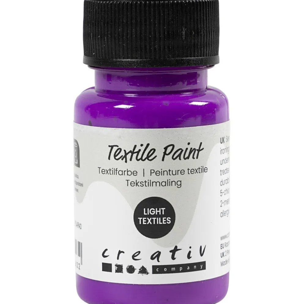 Textilfärg, semi opaque, neonlila, 50 ml/ 1 flaska