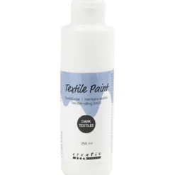 Textilfärg, täckande, vit, 250 ml/ 1 flaska