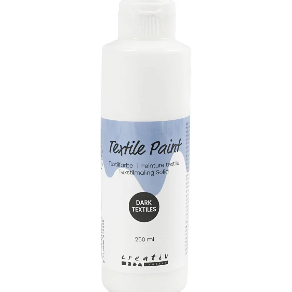 Textilfärg, täckande, vit, 250 ml/ 1 flaska