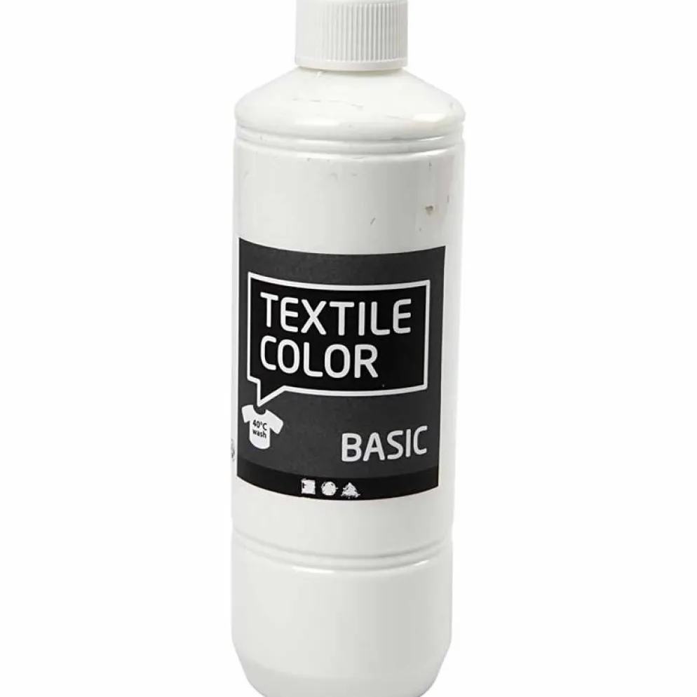 Textilfärg, vit, 500 ml/ 1 flaska