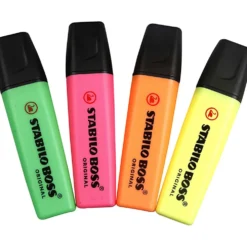 Textmarker, neongrön, neonorange, neonrosa, neongul, 4 st./ 1 förp.