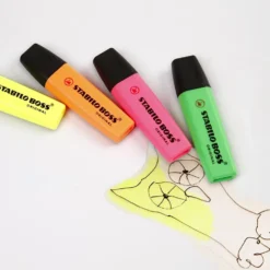Textmarker, neongrön, neonorange, neonrosa, neongul, 4 st./ 1 förp.