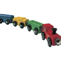 Tågset med rött lok, L: 30 cm, stl. 30 cm, 4 st./ 1 förp.