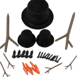 Tillbehör till snögubbe, stl. 2,3-7 cm, 3 set/ 1 förp.