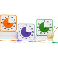 Time Timer® klassrumsset, sekundära färger, stl. 19x19x3,8, 3 st./ 1 förp.