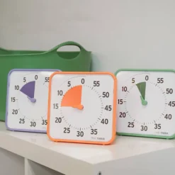 Time Timer® klassrumsset, sekundära färger, stl. 19x19x3,8, 3 st./ 1 förp.