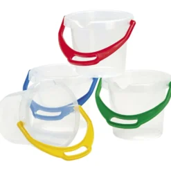 Transparent hink, H: 14 cm, 1,2 l, 1 st.