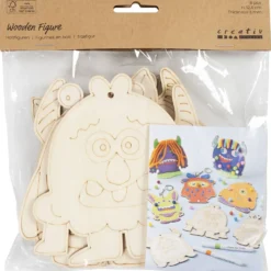 Träfigurer, Monster, H: 12,4 cm, tjocklek 3 mm, 8 st./ 1 förp.