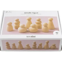 Träfigurskropp, H: 5-8 cm, 90 mix./ 1 förp.