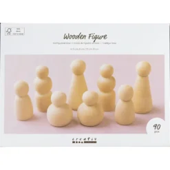 Träfigurskropp, H: 5-8 cm, 90 mix./ 1 förp.