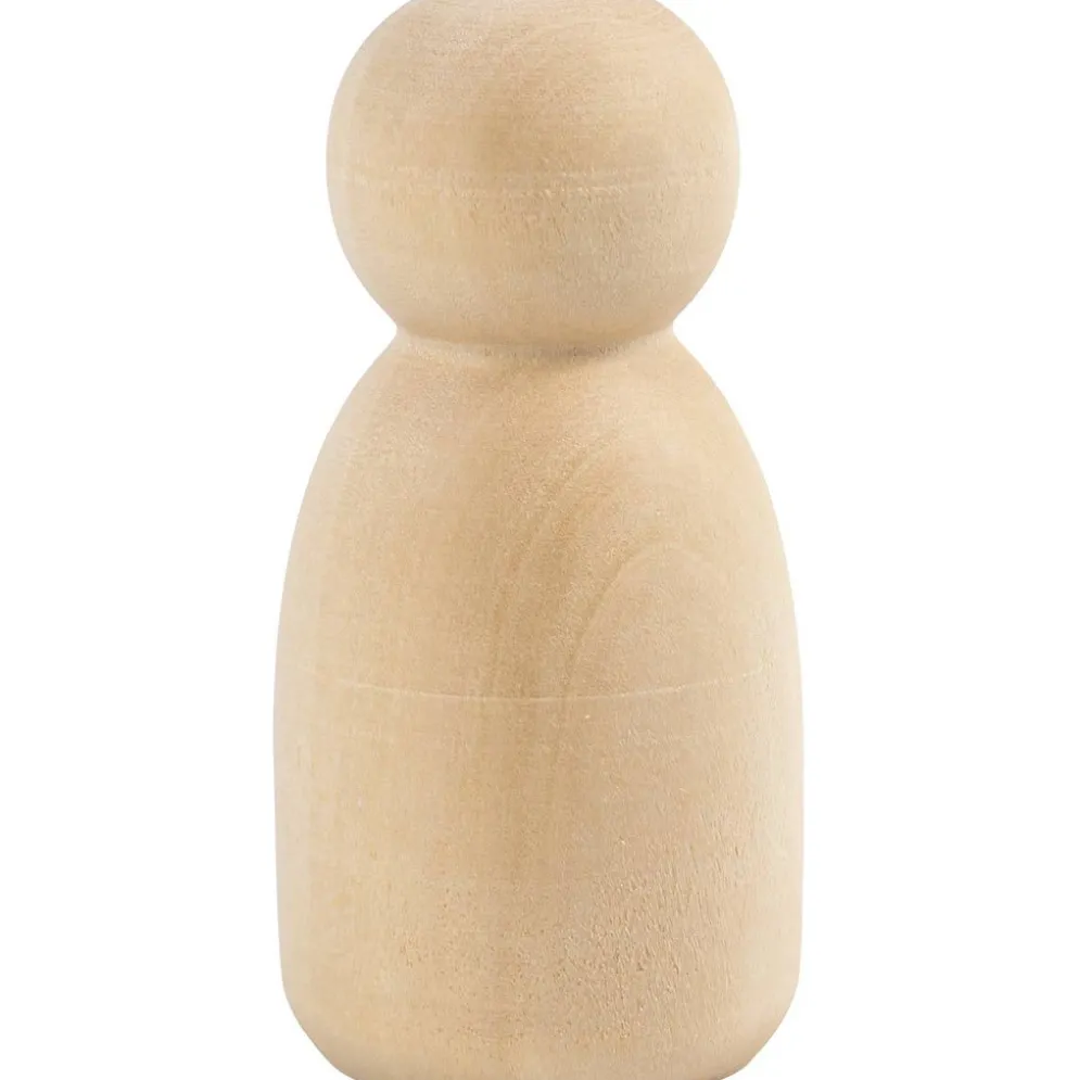 Träfigurskropp, Oval, H: 6 cm, 5 st./ 1 förp.