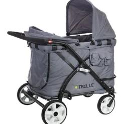 TRILLE Goliat barnvagn med motor, stl. 120x82x97 cm, grå, 1 st.