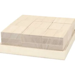 Träklossar, stl. 4x4x4 cm, 9 st./ 1 förp.